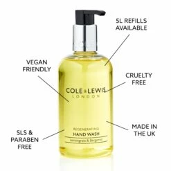 Cole & Lewis Lemongrass & Bergamot Hand Wash 300ml -bedding shop 1510 3 Zoom