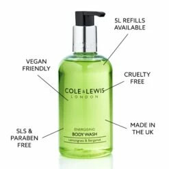 Cole & Lewis Lemongrass & Bergamot Body Wash 300ml -bedding shop 1511 4 Zoom