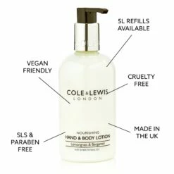 Cole & Lewis Lemongrass & Bergamot Hand & Body Lotion 300ml -bedding shop 1514 3 Zoom