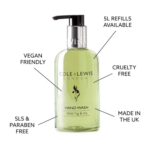 Cole & Lewis Wild Fig & Iris Hand Wash 300ml 3 Cole & Lewis Wild Fig & Iris Hand Wash 300ml - Image 3