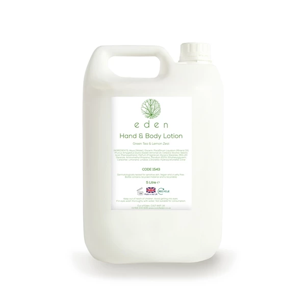 Eden Green Tea & Lemon Zest Hand & Body Lotion 5L 1 Eden Green Tea & Lemon Zest Hand & Body Lotion 5L