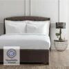 Luxury Cotton Micro Stripe 300 Thread Count Duvet Cover - White