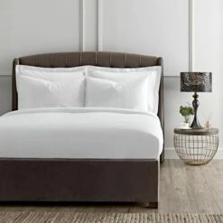 Luxury Cotton Micro Stripe 300 Thread Count Duvet Cover - White -bedding shop 2202 2205 7 Zoom