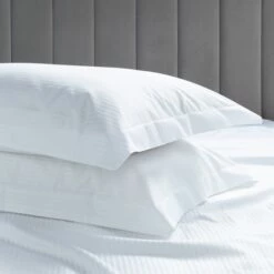 Luxury Cotton Micro Stripe 300 Thread Count Oxford Pillowcase - Pair -bedding shop 2204 5 Zoom