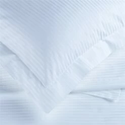 Luxury Cotton Micro Stripe 300 Thread Count Oxford Pillowcase - Pair -bedding shop 2204 8 Zoom