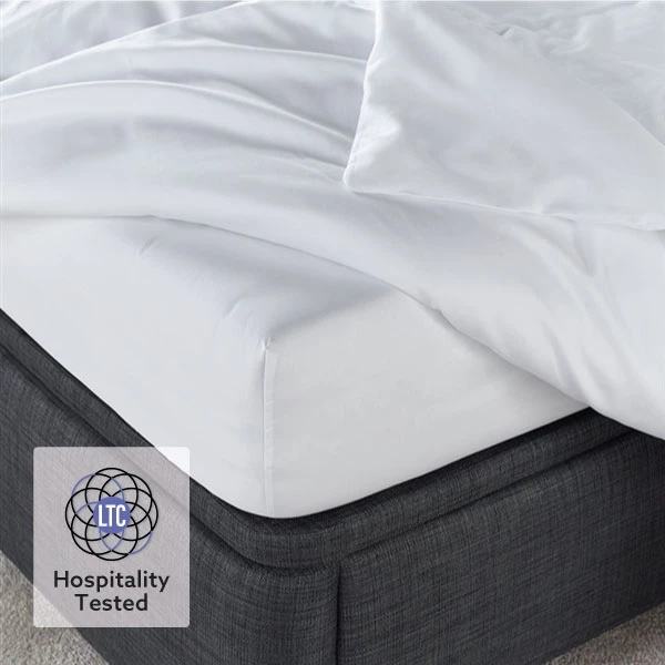 Luxury Organic Cotton 400 Thread Count Duvet Cover - White 2 Luxury Organic Cotton 400 Thread Count Duvet Cover - White - Image 2