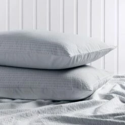 Classic Cotton Seersucker 200 Thread Count Housewife Pillowcase Pair -bedding shop 2231 3 Zoom