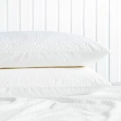 Classic Cotton Seersucker 200 Thread Count Housewife Pillowcase Pair -bedding shop 2231 4 Zoom