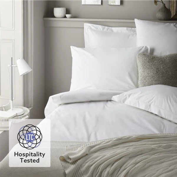 Luxury Cotton Rich 350 Thread Count Duvet Cover - White 1 Luxury Cotton Rich 350 Thread Count Duvet Cover - White