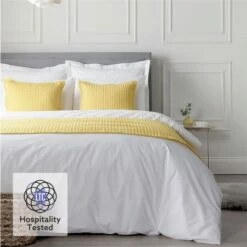 Classic Cotton Percale 200 Thread Count Housewife Pillowcase - Pair -bedding shop 2253 3 Zoom