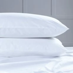 Classic Cotton Percale 200 Thread Count Housewife Pillowcase - Pair -bedding shop 2253 4 Zoom