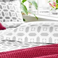 Easycare Portishead Duvet Cover - Grey -bedding shop 2292 3 Zoom