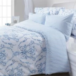 Easycare Elizabeth Housewife Striped Pillowcase - Pair -bedding shop 2296 3 Zoom