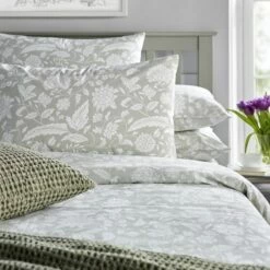 Easycare Emily Duvet Cover Set - Sage Grey