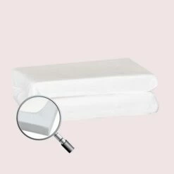 White Fitted Cotton Cot Sheet - Pair 5 White Fitted Cotton Cot Sheet - Pair -bedding shop 2427 110 2 4 Zoom
