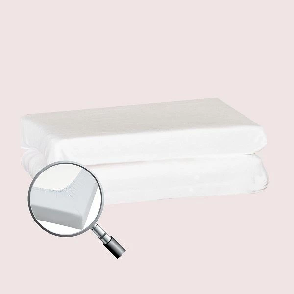 White Fitted Cotton Cot Sheet - Pair 3 White Fitted Cotton Cot Sheet - Pair - Image 3
