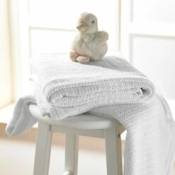 Cellular Cotton Cot Blanket