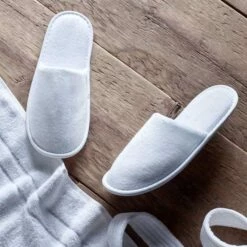 Luxury Velour Slippers With Closed Toe