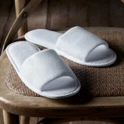 Classic Terry Slippers With Open Toe