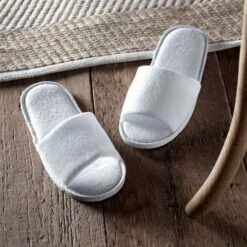 Terry Slipper With Non-Slip EVA Sole Open Toe