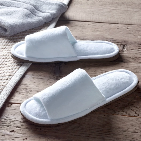 Washable Slippers With Open Toe - White 1 Washable Slippers With Open Toe - White