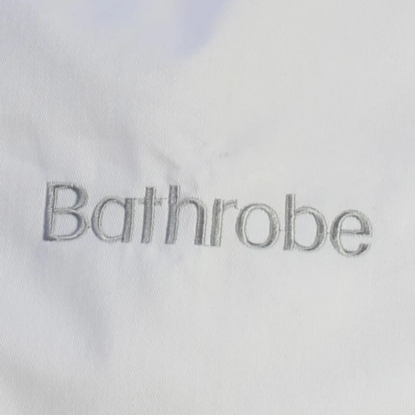 White Embroidered Bathrobe Bag 3 White Embroidered Bathrobe Bag - Image 3
