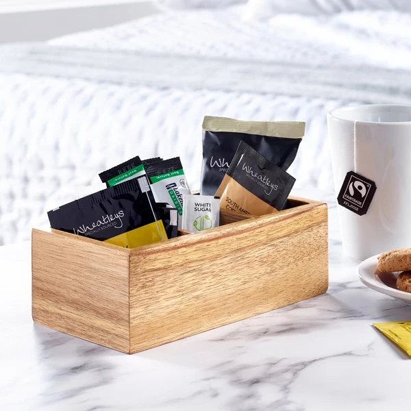 Acacia Wooden Refreshments Holder 1 Acacia Wooden Refreshments Holder