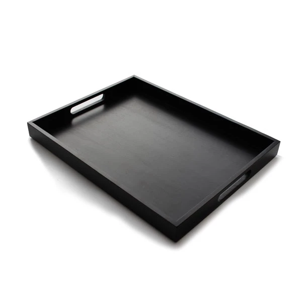 Black Wooden Room Tray 2 Black Wooden Room Tray - Image 2