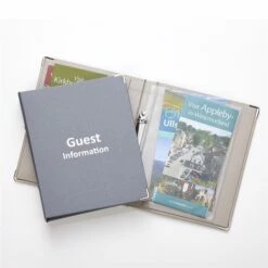 Buckram Guest Information Folder A5 – Grey