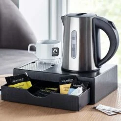 Room Tray With Drawer & Kettle Base