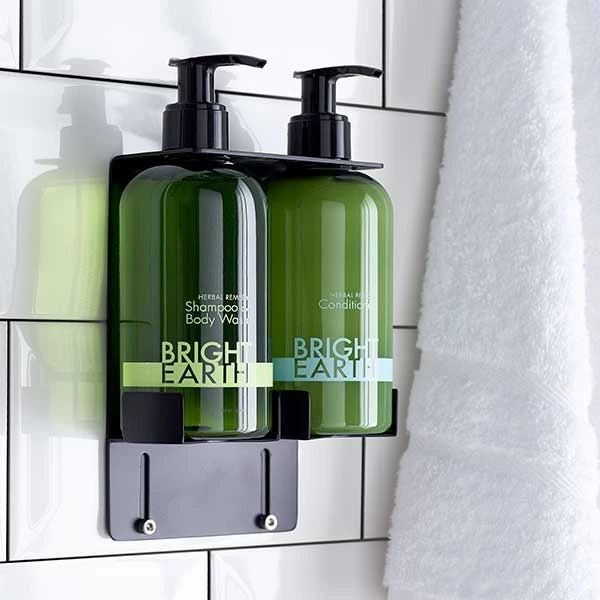 Double Wall Bracket For 300ml Bottles - Black 2 Double Wall Bracket For 300ml Bottles - Black - Image 2