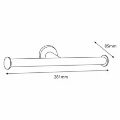 Chrome Double Toilet Roll Holder -bedding shop 7162 3 Zoom