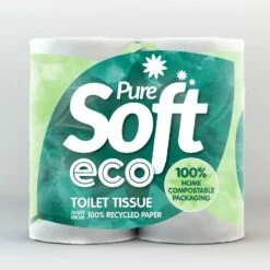 Pure Soft Eco Recycled Toilet Roll 2 Ply - Pack Of 40