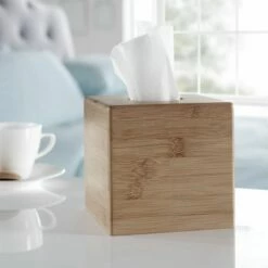 Wooden Cube Tissue Box Cover