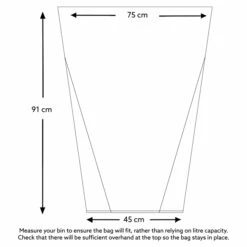 Large Heavy-Duty Recycled Black Bin Bags 100L - Pack Of 200 -bedding shop 7582 2 Zoom