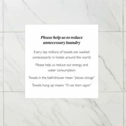 Towel Washing Notice - Pack Of 3