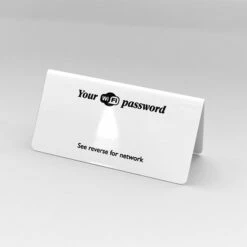 Wi-Fi Password Aluminium Tent Sign - Pack Of 5