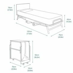 Jay-Be Crown Premier Folding Single Hotel Bed -bedding shop 9499 DS 6 Zoom